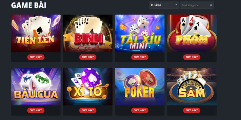 Các tựa game bài đổi thưởng hot trong chuyên mục trò chơi Dabet 